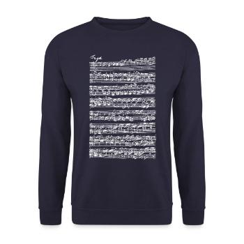 Bach Fuge AsDur Piano bien chauffé - Sweat-shirt Unisexe - marine - Devant - Alina (178cm) & Michal (187cm)
