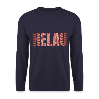 Helau Fastnacht Karneval - Unisex Pullover - Navy - Vorne - Alina (178cm) & Michal (187cm)
