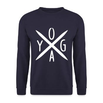 Yoga - Sweat-shirt Unisexe - marine - Devant - Alina (178cm) & Michal (187cm)