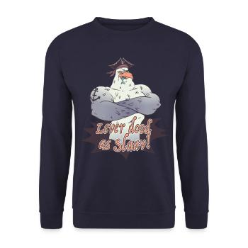 Lever dood as slaav Ostfriesen Platt - Unisex Pullover - Navy - Vorne - Alina (178cm) & Michal (187cm)
