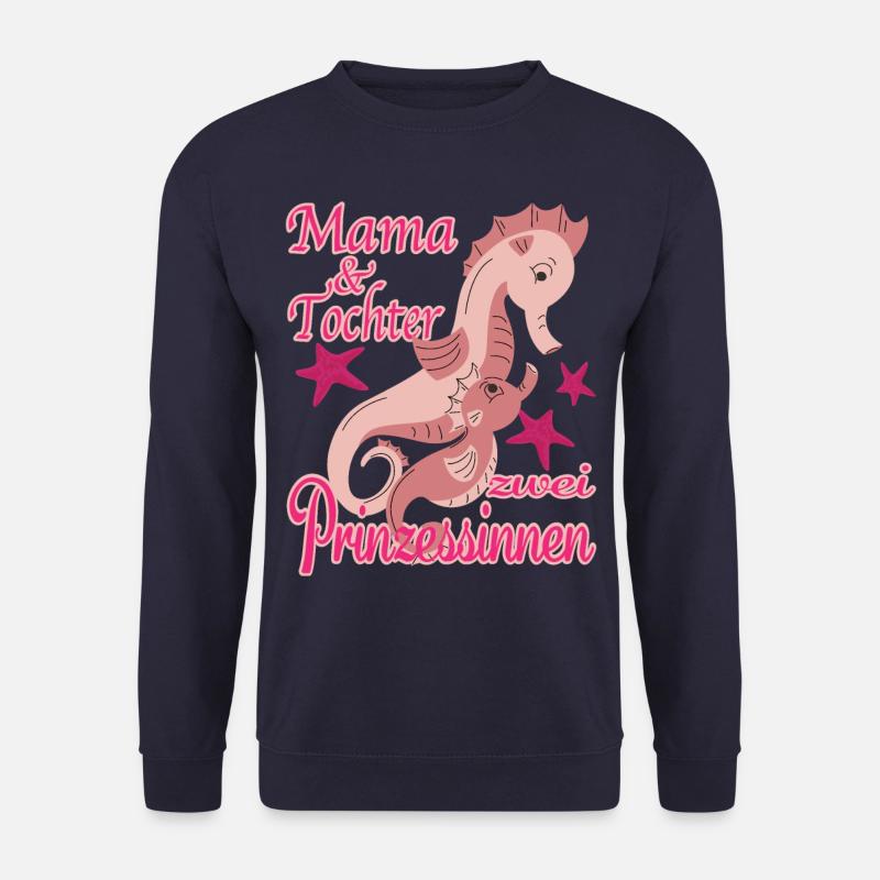 Mama Tochter Prinzessinen Seepferdchen - Unisex Pullover - Navy