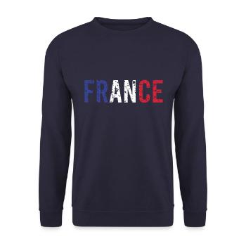 Frankreich - Unisex Pullover - Navy - Vorne - Alina (178cm) & Michal (187cm)