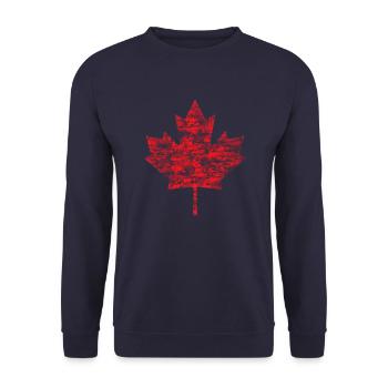 Canada Maple Leaf Vintage - Unisex Sweatshirt - navy - Front - Alina (178cm) & Michal (187cm)