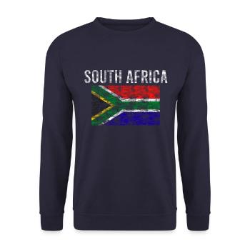 Afrique du Sud Drapeau Vintage - Sweat-shirt Unisexe - marine - Devant - Alina (178cm) & Michal (187cm)
