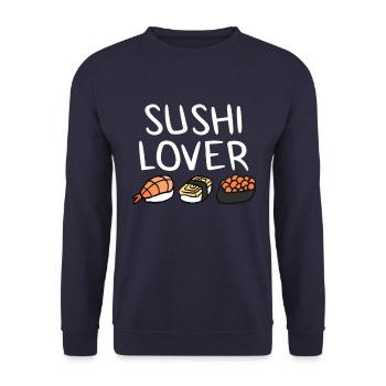 Sushi - Unisex Pullover - Navy - Vorne - Alina (178cm) & Michal (187cm)