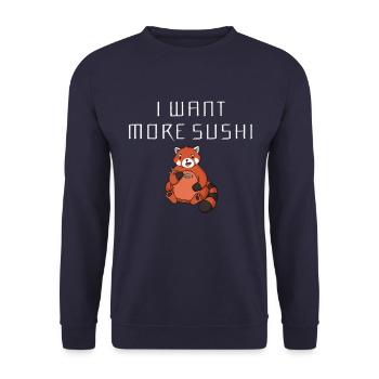 Sushi animal - Unisex Pullover - Navy - Vorne - Alina (178cm) & Michal (187cm)