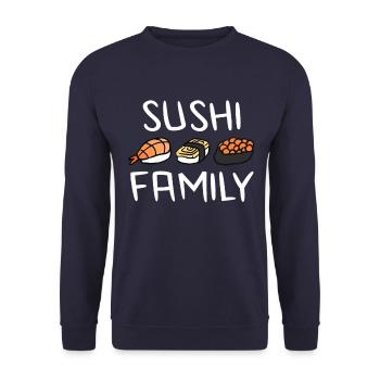 Sushi - Unisex Pullover - Navy - Vorne - Alina (178cm) & Michal (187cm)