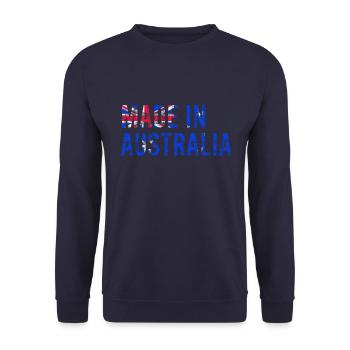 Australia Flag Vintage - Unisex Sweatshirt - navy - Front - Alina (178cm) & Michal (187cm)
