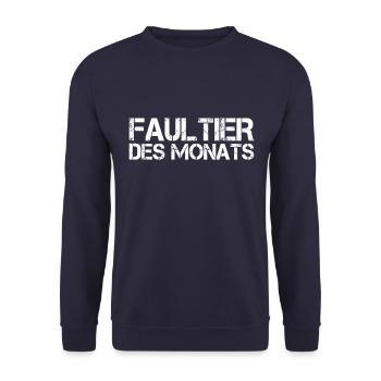 Faultier - Unisex Pullover - Navy - Vorne - Alina (178cm) & Michal (187cm)