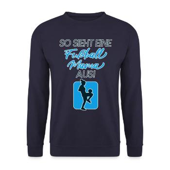 Fußball Mama - Unisex Pullover - Navy - Vorne - Alina (178cm) & Michal (187cm)