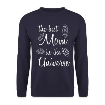 best mom - Unisex Sweatshirt - navy - Front - Alina (178cm) & Michal (187cm)