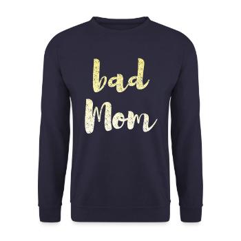 bad mom - Unisex Sweatshirt - navy - Front - Alina (178cm) & Michal (187cm)