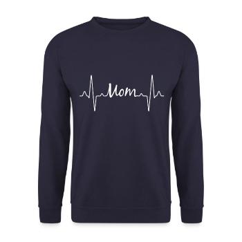 Maman Battement de Coeur - Sweat-shirt Unisexe - marine - Devant - Alina (178cm) & Michal (187cm)