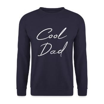 Cool Dad - Unisex Sweatshirt - navy - Front - Alina (178cm) & Michal (187cm)