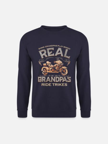 Real Grandpas Ride Trikes Motortriker & Biker Opa - Unisex Pullover - Navy