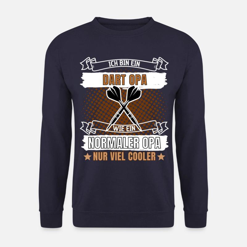 ICH BIN EIN DART OPA - DARTS OPI DARTER SPRUCH - Unisex Pullover - Navy