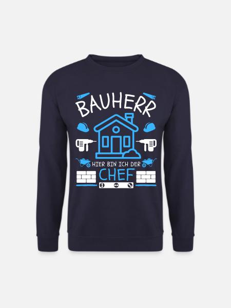 Herren Bauherr Mann Bauherren Richtfest - Unisex Pullover - Navy