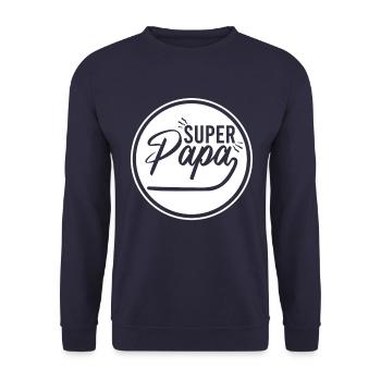 superpapa - Unisex Pullover - Navy - Vorne - Alina (178cm) & Michal (187cm)