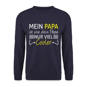 cool dad - Unisex Sweatshirt - navy - Front - Alina (178cm) & Michal (187cm)