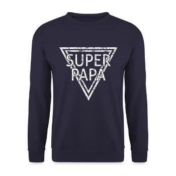 superpapa - Unisex Pullover - Navy - Vorne - Alina (178cm) & Michal (187cm)
