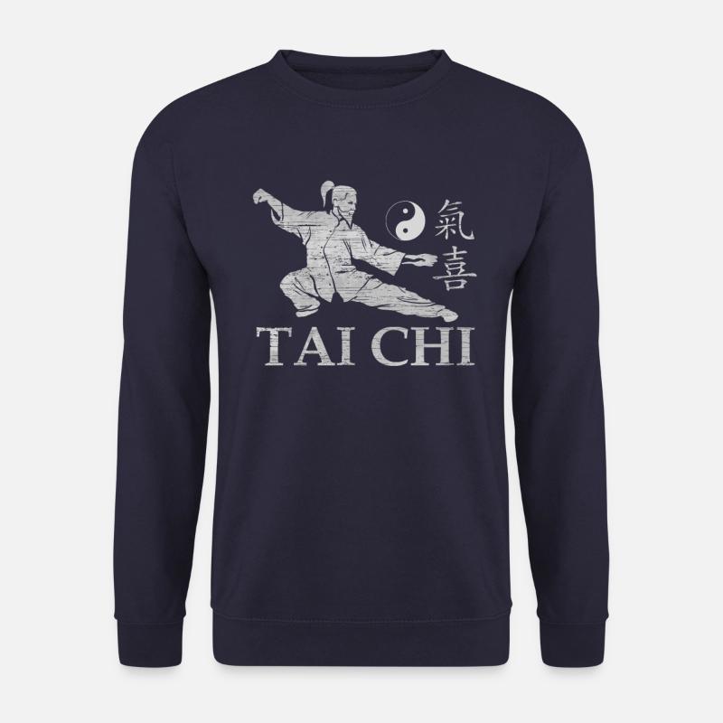 Tai Chi Meister Zen Yin Yang Chakra Energie Glück - Unisex Pullover - Navy