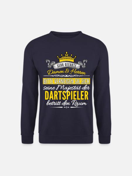 Lustiges Dartspieler Dart & Darts Spruch Motiv - Unisex Pullover - Navy
