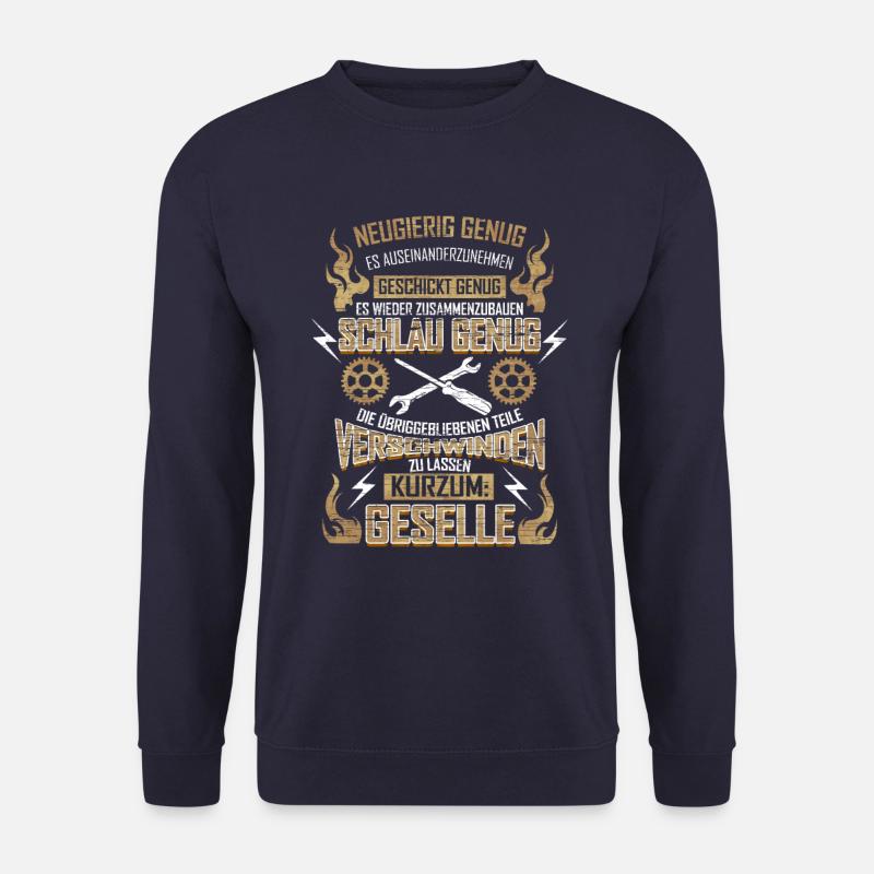 Geselle - Neugierig Geschickt Schlau - Unisex Pullover - Navy