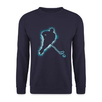 ice hockey - Unisex Sweatshirt - navy - Front - Alina (178cm) & Michal (187cm)