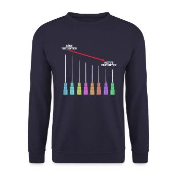 Mauvais Patients Gentils Professionnels de santé - Sweat-shirt Unisexe - marine - Devant - Alina (178cm) & Michal (187cm)