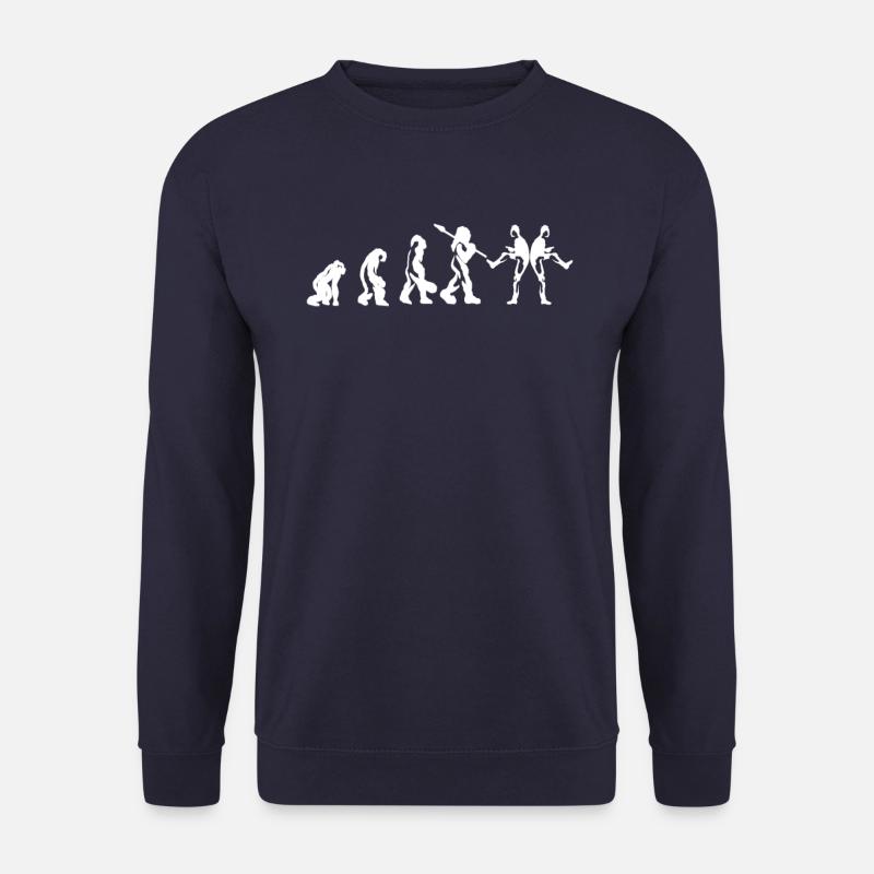 Hardtekk Musik Hakken Evolution Techno Music Raver - Unisex Pullover - Navy