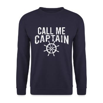 captain - Unisex Sweatshirt - navy - Front - Alina (178cm) & Michal (187cm)