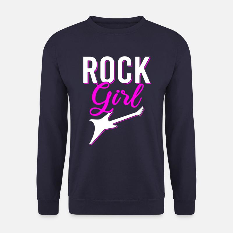 rock girl - Unisex Pullover - Navy