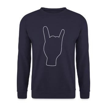 Rock and Roll - Unisex Pullover - Navy - Vorne - Alina (178cm) & Michal (187cm)