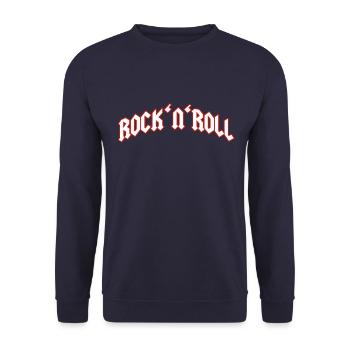 Rock and Roll - Unisex Pullover - Navy - Vorne - Alina (178cm) & Michal (187cm)