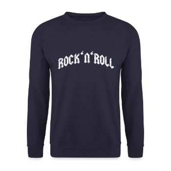 Rock and Roll - Unisex Pullover - Navy - Vorne - Alina (178cm) & Michal (187cm)