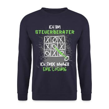 Steuerberater - Lustiges Steuer-Beratung - Unisex Pullover - Navy - Vorne - Alina (178cm) & Michal (187cm)