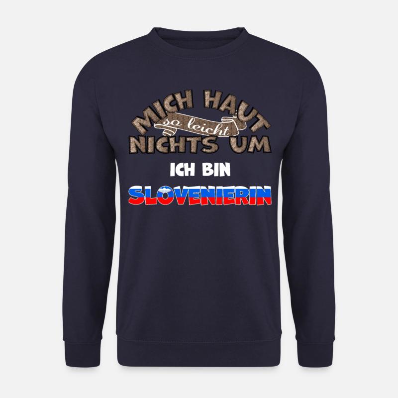 Lustiger Spruch Mich haut nichts um ich bin - Unisex Pullover - Navy