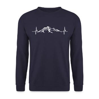 Hiking saying for hikers Mountaineers Outdoor - Unisex Sweatshirt - navy - Front - Alina (178cm) & Michal (187cm)