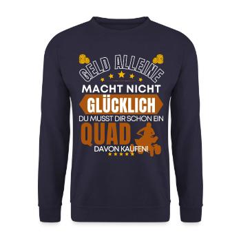 Lustiger Quad Fahrer Spruch - Quad Biker Spruch - Unisex Pullover - Navy - Vorne - Alina (178cm) & Michal (187cm)