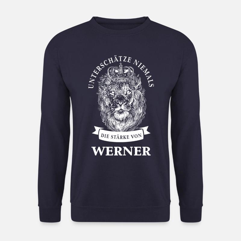 Werner Geschenk Name Löwe - Unisex Pullover - Navy