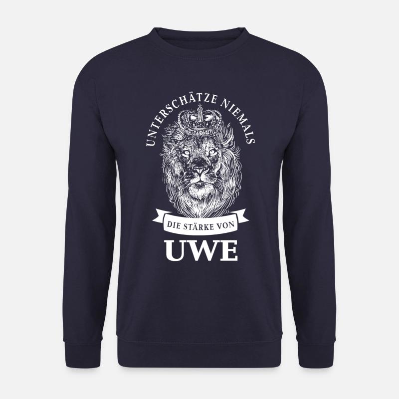 Uwe Geschenk Name Löwe - Unisex Pullover - Navy