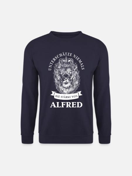 Alfred Geschenk Name Löwe - Unisex Pullover - Navy