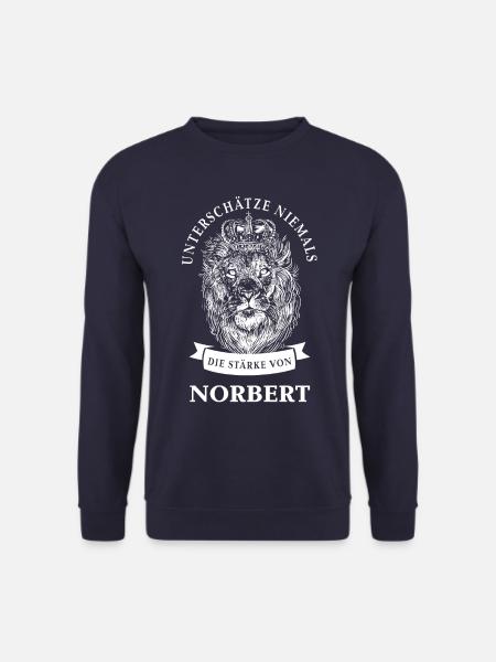 Norbert Geschenk Name Löwe - Unisex Pullover - Navy