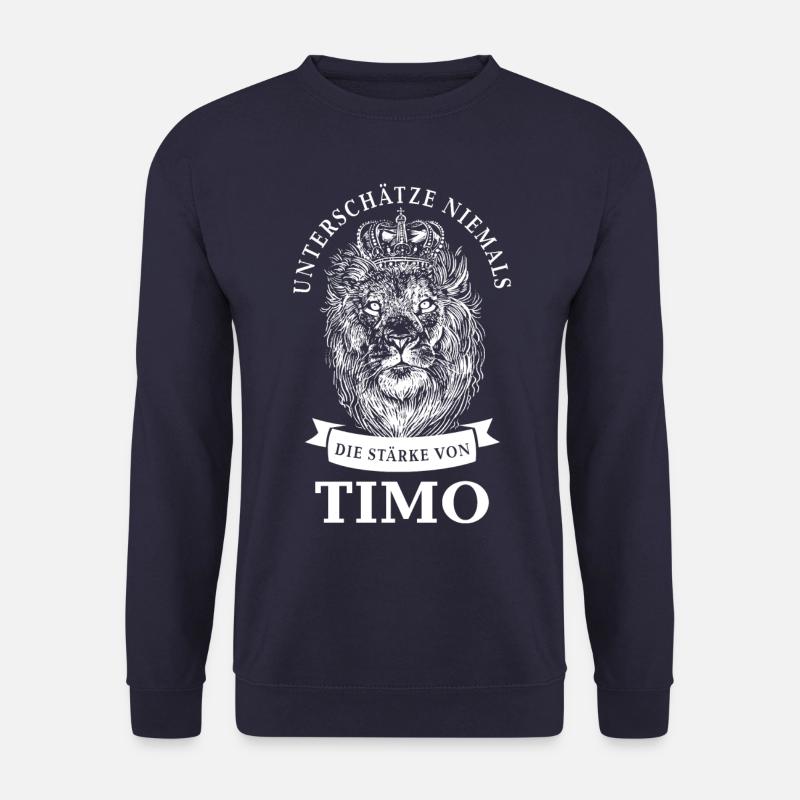 Timo Geschenk Name Löwe - Unisex Pullover - Navy