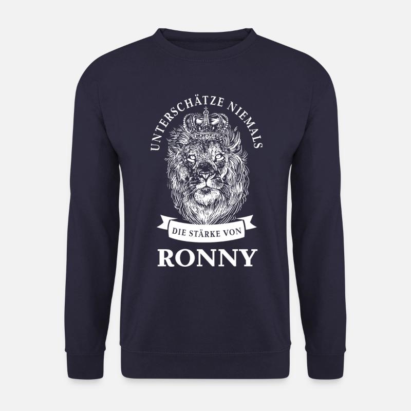 Ronny Geschenk Name Löwe - Unisex Pullover - Navy