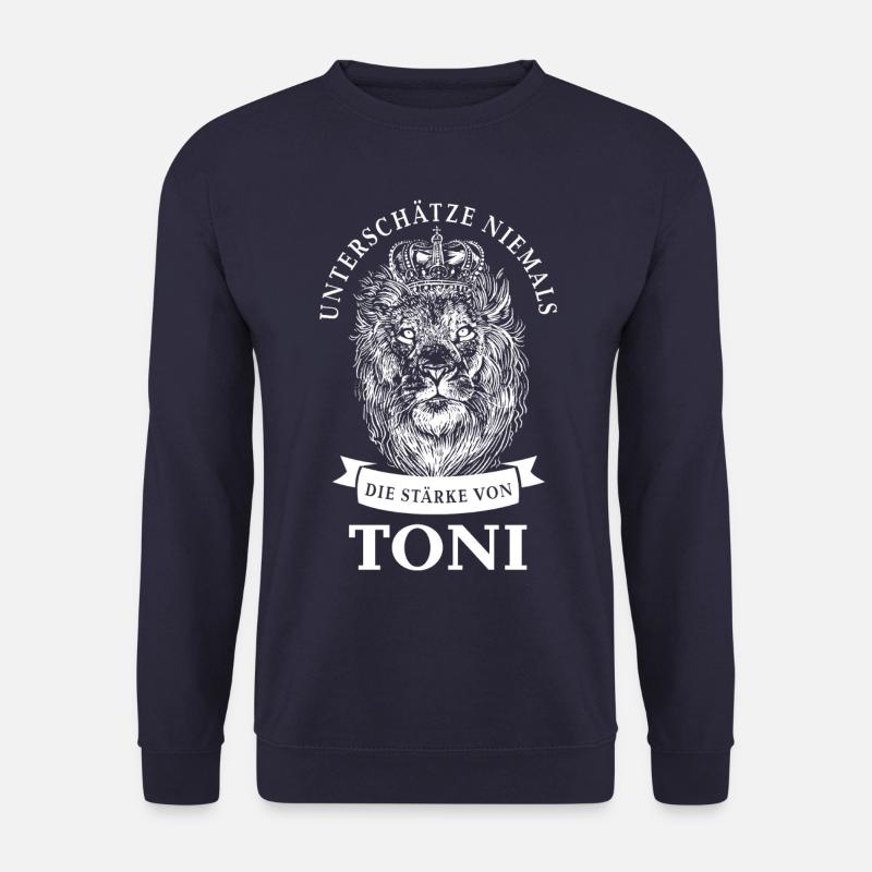 Toni Geschenk Name Löwe - Unisex Pullover - Navy