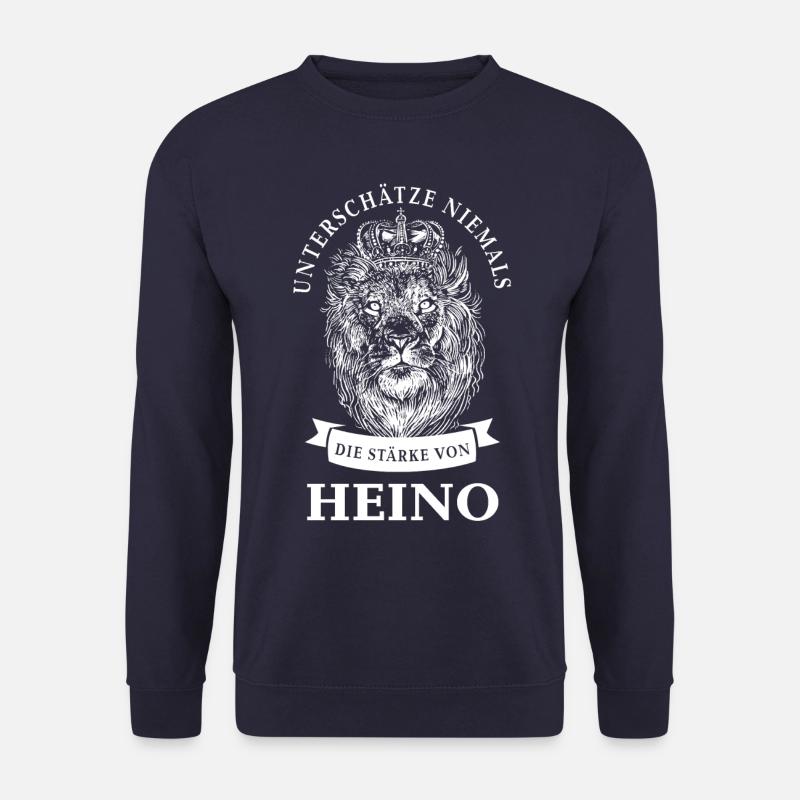 Heino Geschenk Name Löwe - Unisex Pullover - Navy