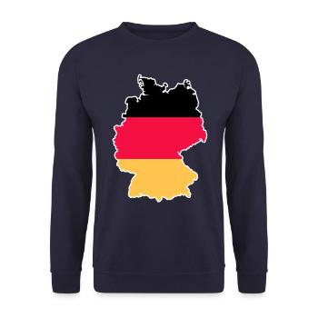 Germany - Unisex Sweatshirt - navy - Front - Alina (178cm) & Michal (187cm)