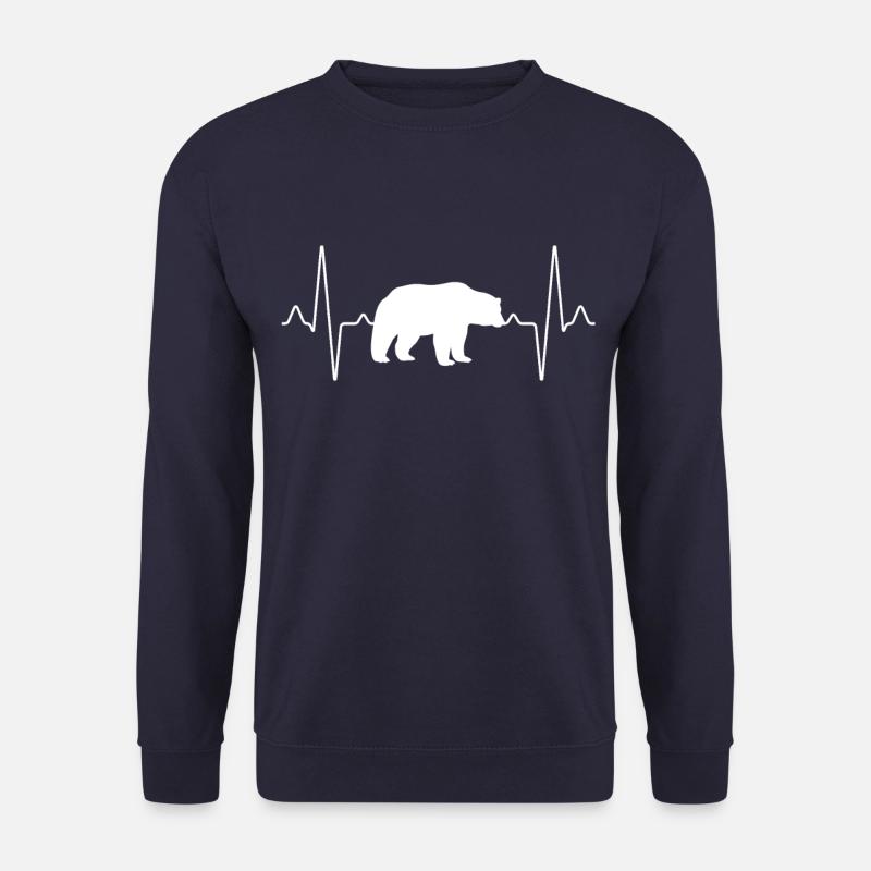 Bear Heartbeat - Unisex Sweatshirt - navy