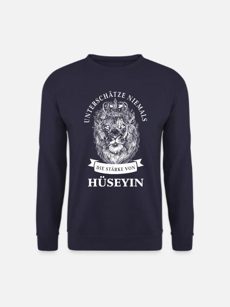 Hüseyin Geschenk Name Löwe - Unisex Pullover - Navy